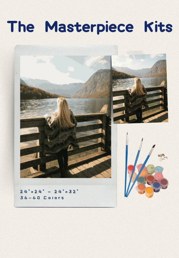 The Masterpiece Large Custom Paint by Numbers Kit - High Detail Landscape (24x32 inch)