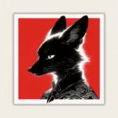 Black fox in suit modern art paint by numbers kit