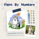 Personalized husky dog paint by numbers kit, side-by-side comparison of photo and artwork.
