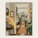 Finished cozy boho interior with plants paint by numbers canvas