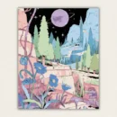 Pastel fantasy planet landscape paint by numbers for adults finished artwork.
