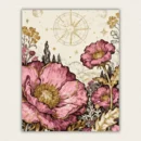 Finished vintage celestial flower paint by numbers for adults