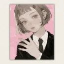 Anime girl portrait paint by numbers kit for adults