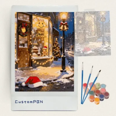 Complete paint by numbers kit including canvas, brushes, and non-toxic paints, securely packaged for quick US warehouse dispatch.