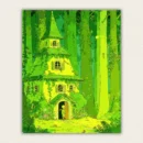 Enchanted forest cottage paint by numbers kit