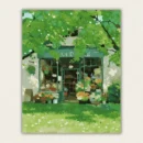 Leafy flower shop paint by numbers artwork with potted flowers