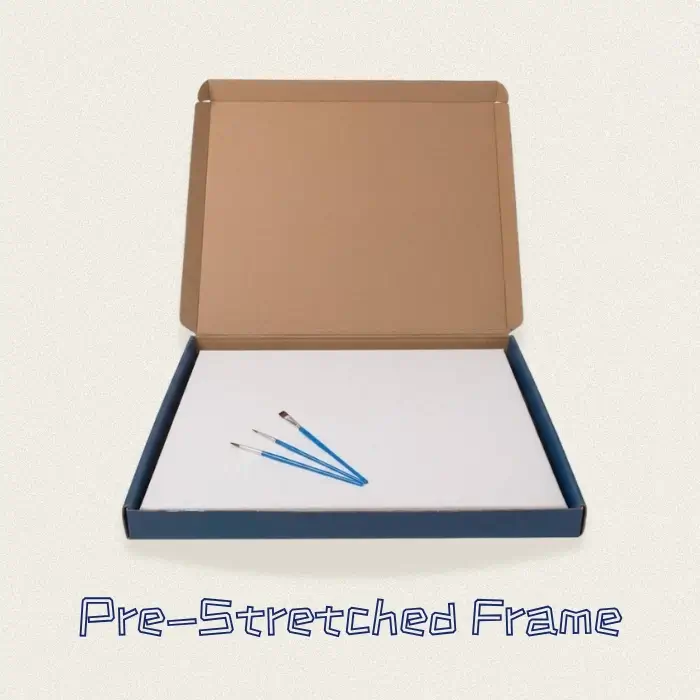 Pre-stretched canvas frame for paint by numbers