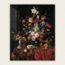 Dutch golden age floral still life with birds fruit and butterflies paint by numbers finished canvas