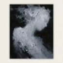 Noir monochrome abstract female figure impasto paint by numbers finished canvas