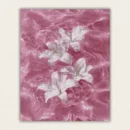 Pink water lilies paint by numbers completed canvas